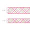 LaRibbons Wired Ribbon | White w/ Pastel Pink and Green Bias Plaid | 10 Yard Roll